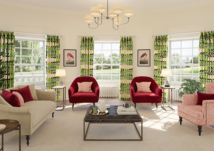 Faded Glamour, Goddess Green Black - Made To Measure Curtains - Image 14